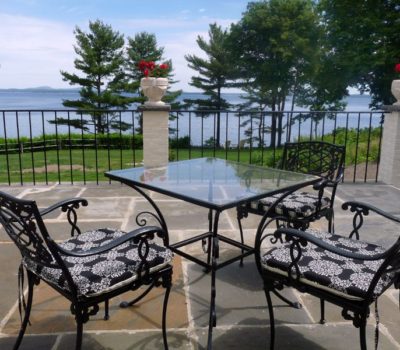 Airbnb rental, The Bayview in Bar Harbor, Maine, Mount Desert Island, the elegant Vanderbilt Estate overlooks Frenchman Bay.