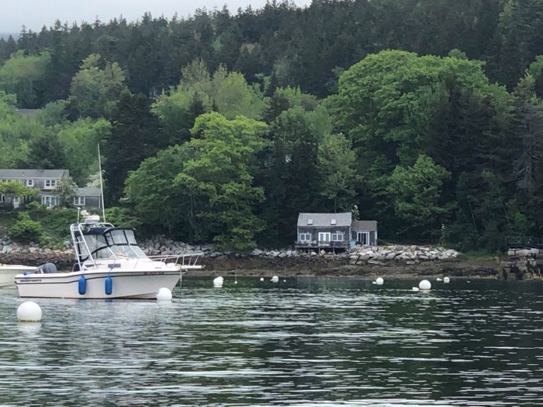 Boat house and sailing at Bar Harbor, Maine. New England