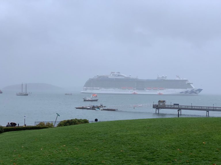 Cruise Ship at Bar Harbor, Maine. New England