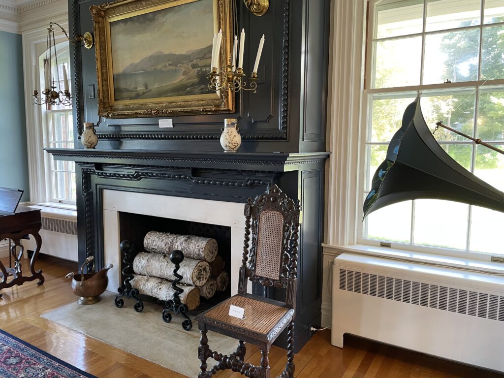 Interior room of La Rochelle Mansion formerly owned by the Campbell Soup family and now by the Bar Harbor Historical Society