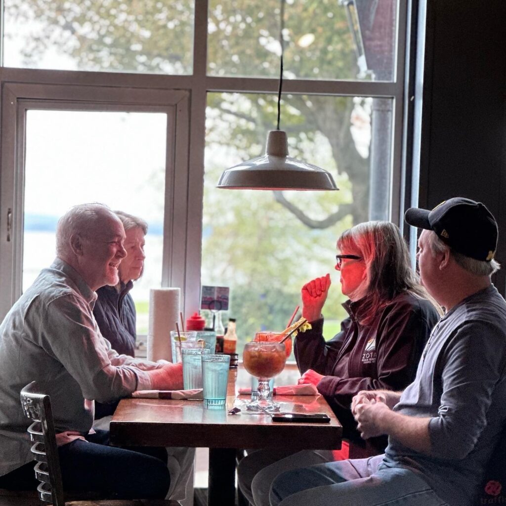Sit at one of the window tables and enjoy delicious food and festive cocktails with a stunning harbor view in downtown Bar Harbor.  