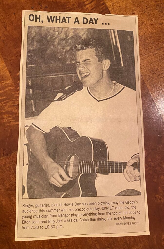 At only 17 years old, talented Howie Day, who is originally from Bangor, performed at Geddy's every Monday evening.