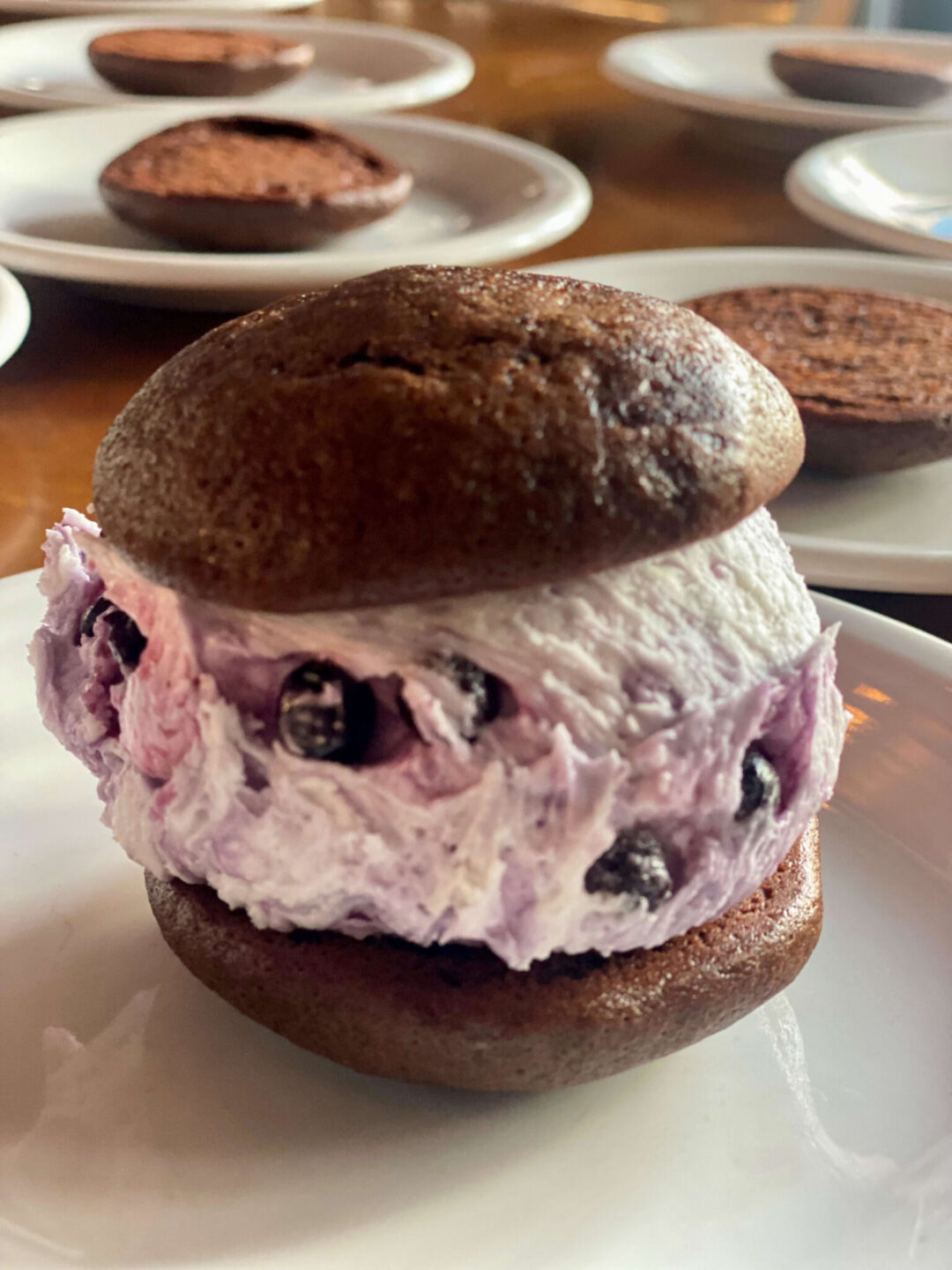 Blueberry Whoopie Pie Sundae