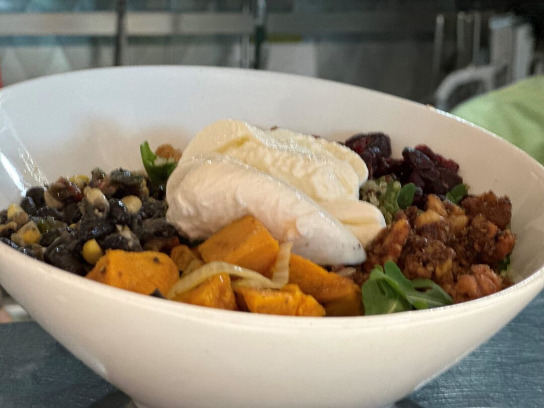 Quinoa, Roasted Sweet Potatoes & Burrata
